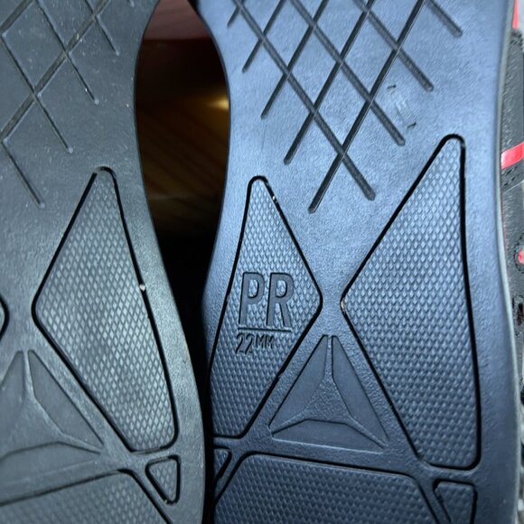 Reebok Lifter PR Weightlifting Shoes Mens Sz 8.5 Leather Black Red Gym Powerlift - Picture 8 of 8